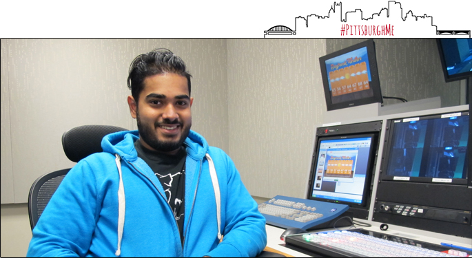 Pictured is Don Noel Ranasinghe, broadcast production major. | Photo by Victoria A. Mikula