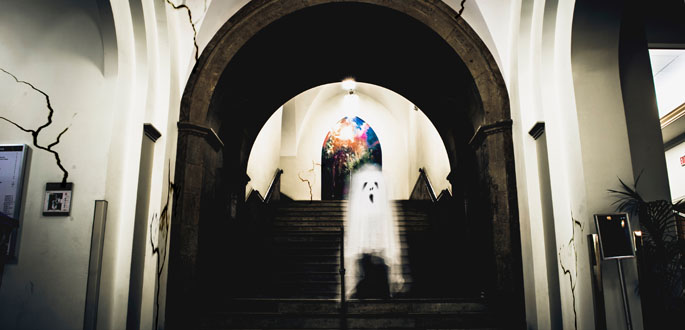 Pictured is an ghost image of