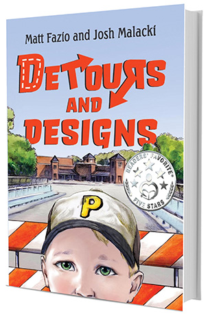 Pictured is the cover of the book Detours and Designs by Matt Fazio, Ph.D. and Josh Malacki