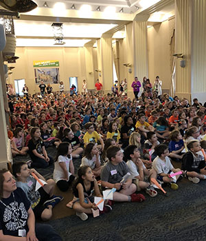 Pictured are elementary students at the Remake Learning event. Photo by Kamryn York.