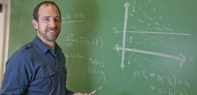 Pictured is Matthew Pascal, Ph.D., assistant professor of mathematics.