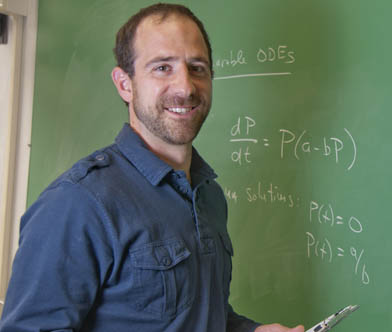 Pictured is Matthew Pascal, assistant professor of mathematics.