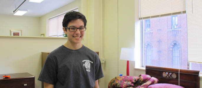 Pictured is high school student Rhys Sirna at Point Park's CSI camp. | Photo by Amanda Dabbs