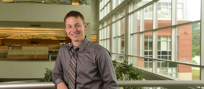 Pictured is Andrew Czopek, electrical engineering technology student and intern for GAI Consultants, Inc. | Photo by Jim Judkis