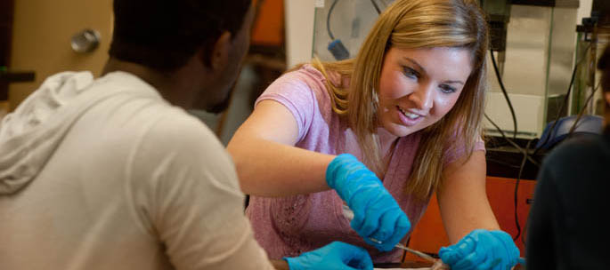 Pictured is Audrey Eisentrout, who is double majoring in premedical and preprofessional studies and biological sciences.