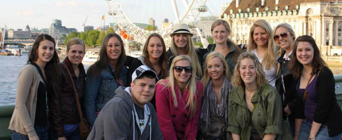 Pictured are Point Park education majors studying abroad in London, England. | Photo submitted by Holly Cardillo