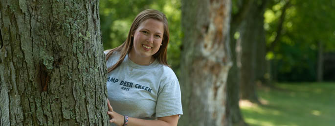 Pictured is undergraduate education major Elizabeth Cole.