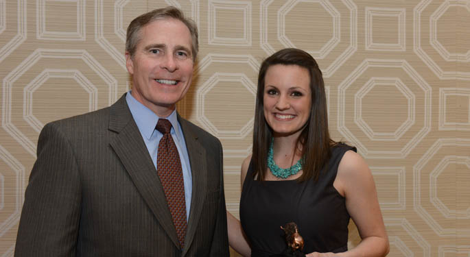 Pictured is Karly Shorts, psychology alumna named Outstanding Arts and Sciences Senior and University Student Leader. | Photo by Jim Judkis