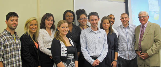 Pictured are Point Park Master of Science in environmental studies students at the 2013 graduate seminar. | Photo by Amanda Dabbs