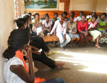 Kenyan girls who are part of the Female Assistant Project participate in an educational forum.