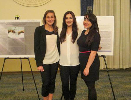 Pictured are three Point Park undergraduate psychology students.