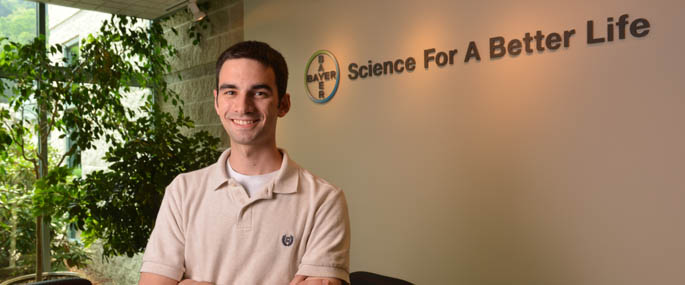 Pictured is William Schuk, electrical engineering technology student and intern for Bayer Corporation. | Photo by Jim Judkis