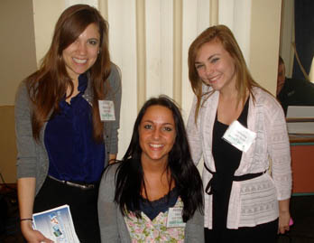 Pictured left to right are Point Park students Jessica Heinrichs, Kiley Amiralai and Katie Ramaley.
