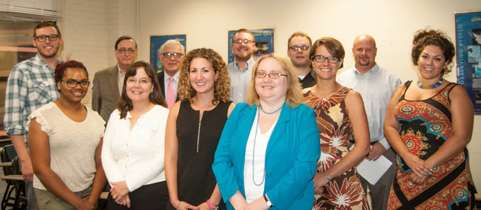 Pictured are Master of Science in environmental graduate students at the fifth annual MSES seminar. | Photo by Chris Rolinson