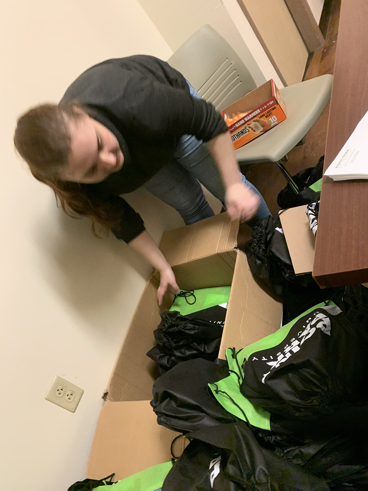 Pictured are Alpha Phi Sigma and Criminal Justice Club officers donating supplies to Pittsburgh Police.