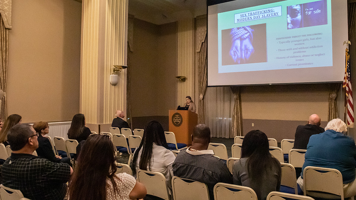 Pictured is the 2019 Criminal Justice Administration Graduate Symposium. Photo by Hannah Johnston