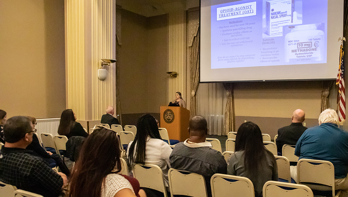 Pictured is the 2019 Criminal Justice Administration Graduate Symposium. Photo by Hannah Johnston