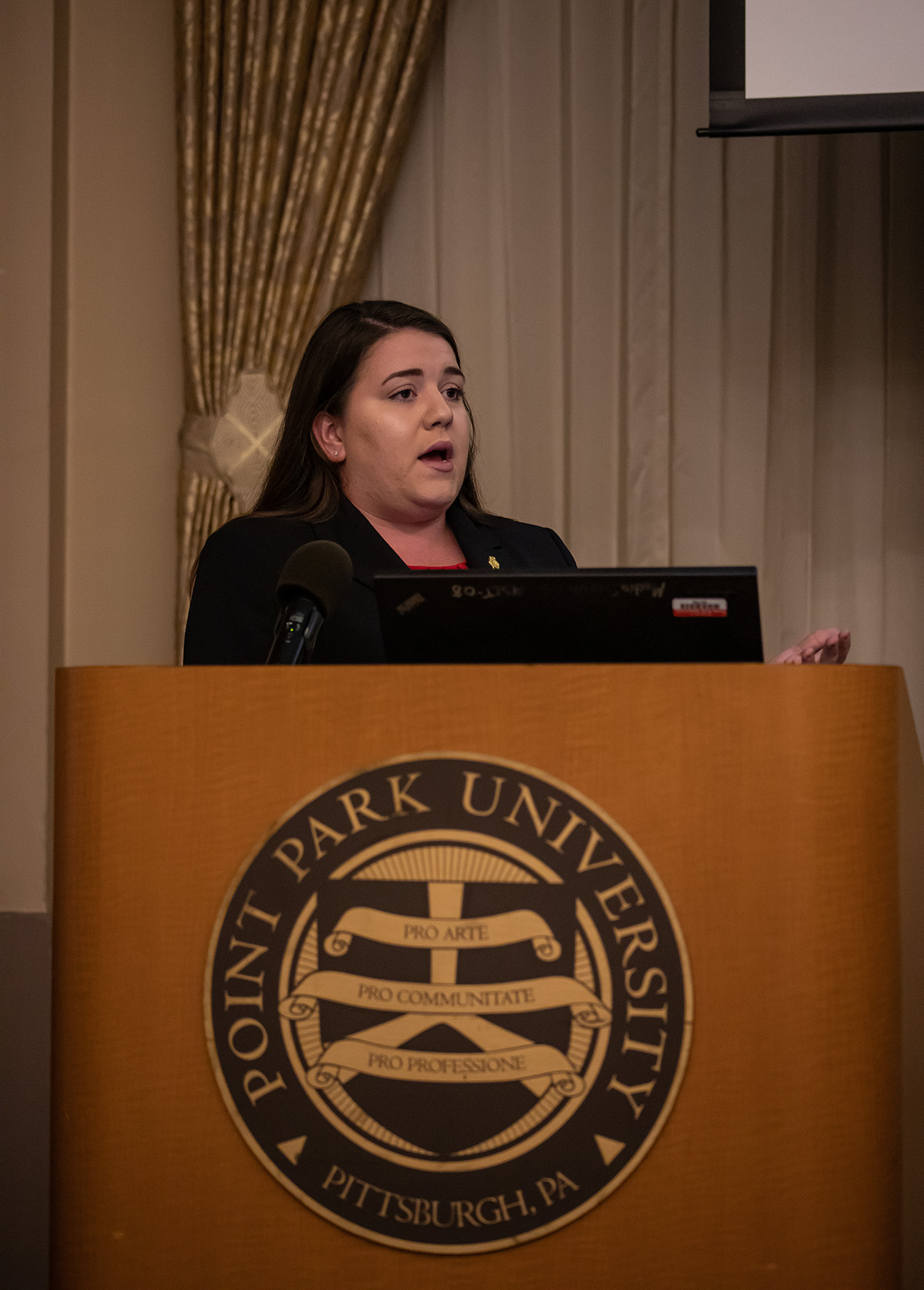 Pictured is the 2019 Criminal Justice Administration Graduate Symposium. Photo by Hannah Johnston