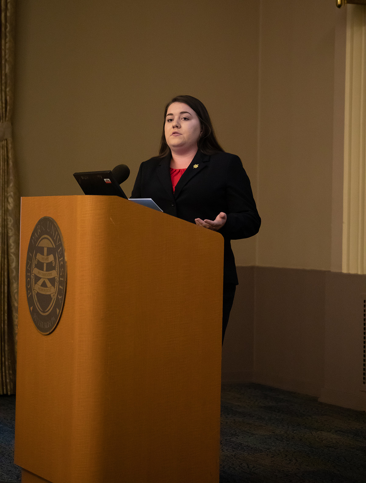 Pictured is the 2019 Criminal Justice Administration Graduate Symposium. Photo by Hannah Johnston