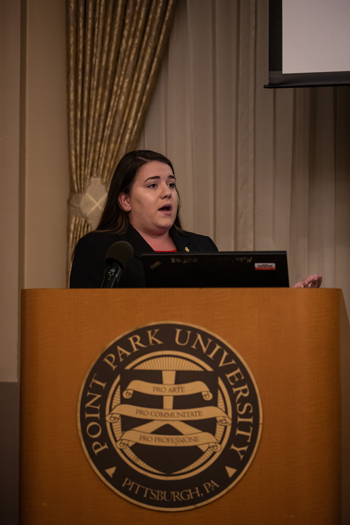 Pictured is the 2019 Criminal Justice Administration Graduate Symposium. Photo by Hannah Johnston