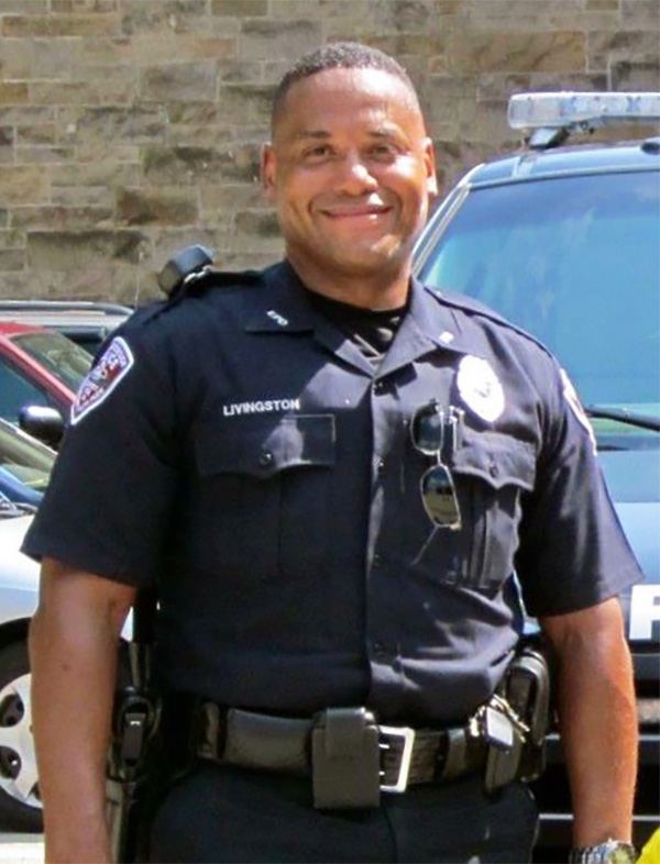 Pictured is Frederick Livingston, police officer for Edgewood Borough, and a graduate of Point Park University's B.S. in criminal justice and M.S. in criminal justice administration programs.