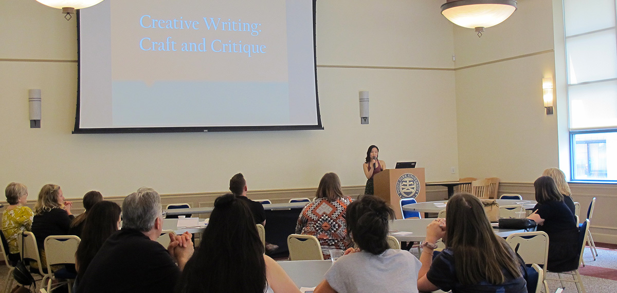 Pictured is the 2019 Literary Arts and Social Justice Studies Symposium. Photo by Amanda Dabbs