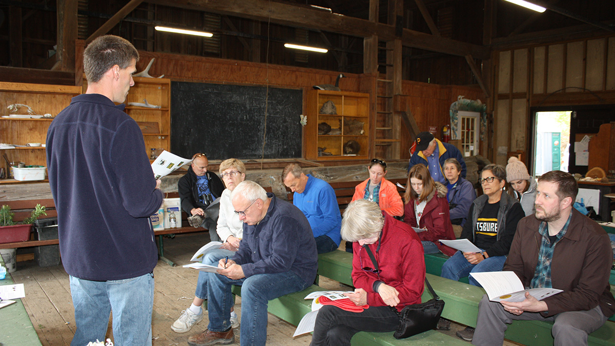 Pictured is Matthew Opdyke, Ph.D., at North Park's Latodami Nature Center in Pittsburgh.