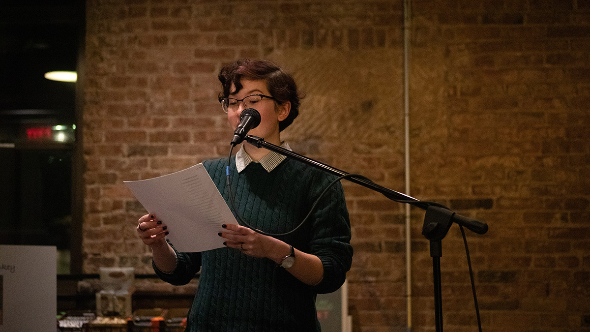 Pictured is the LGBTQIA poetry event held at Point Perk in December 2019. Photo by Hannah Johnston