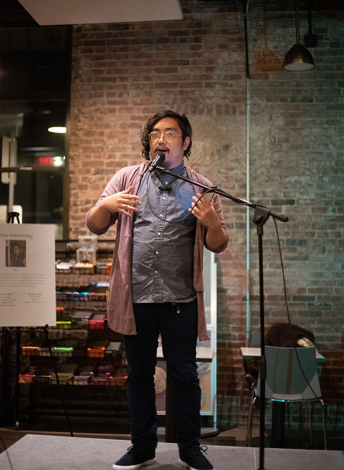 Pictured is the LGBTQIA poetry event held at Point Perk in December 2019. Photo by Hannah Johnston