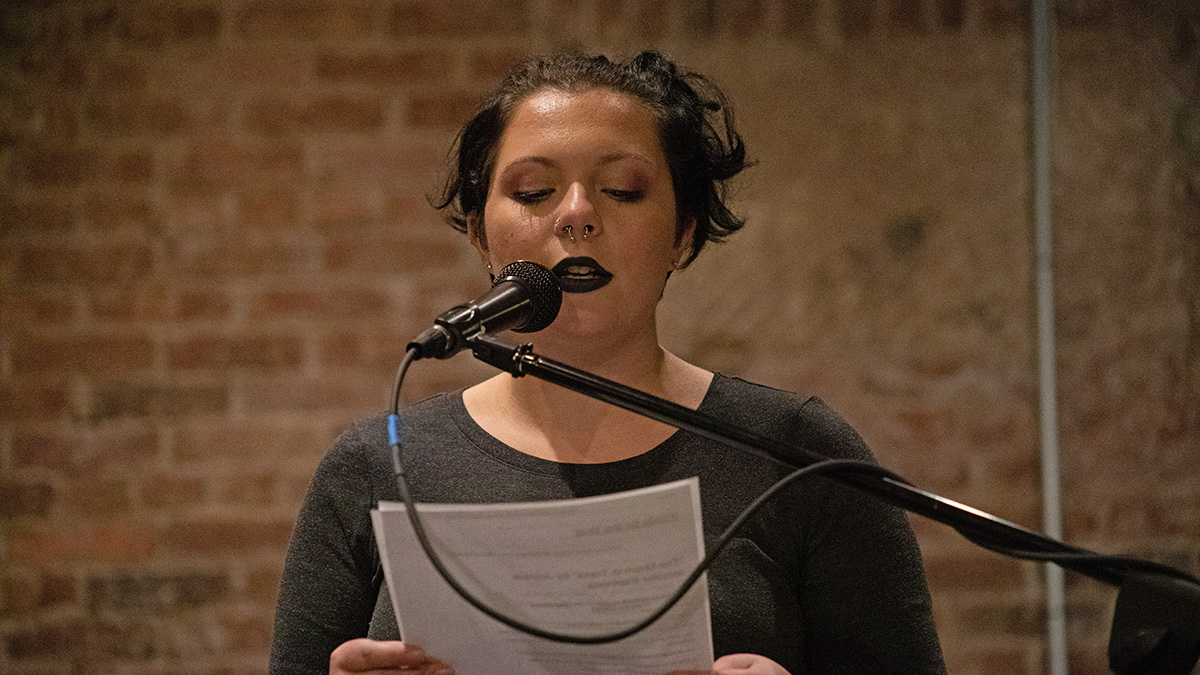 Pictured is the LGBTQIA poetry event held at Point Perk in December 2019. Photo by Hannah Johnston