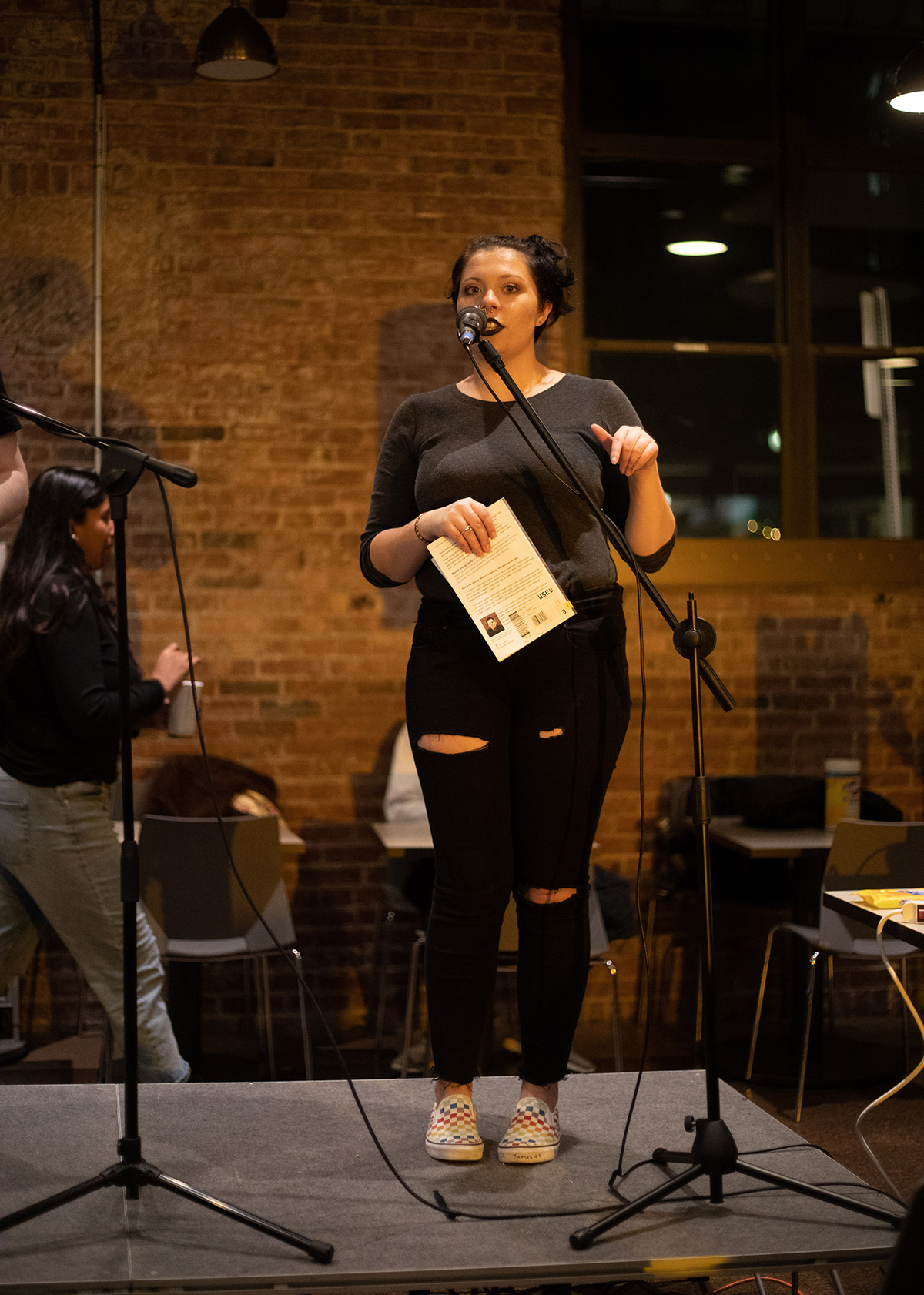 Pictured is the LGBTQIA poetry event held at Point Perk in December 2019. Photo by Hannah Johnston