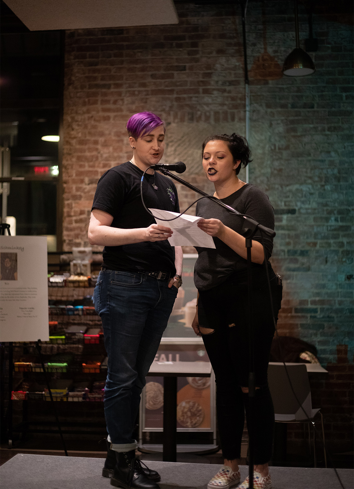 Pictured is the LGBTQIA poetry event held at Point Perk in December 2019. Photo by Hannah Johnston