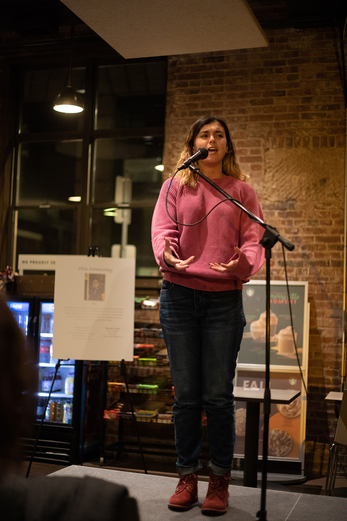 Pictured is the LGBTQIA poetry event held at Point Perk in December 2019. Photo by Hannah Johnston