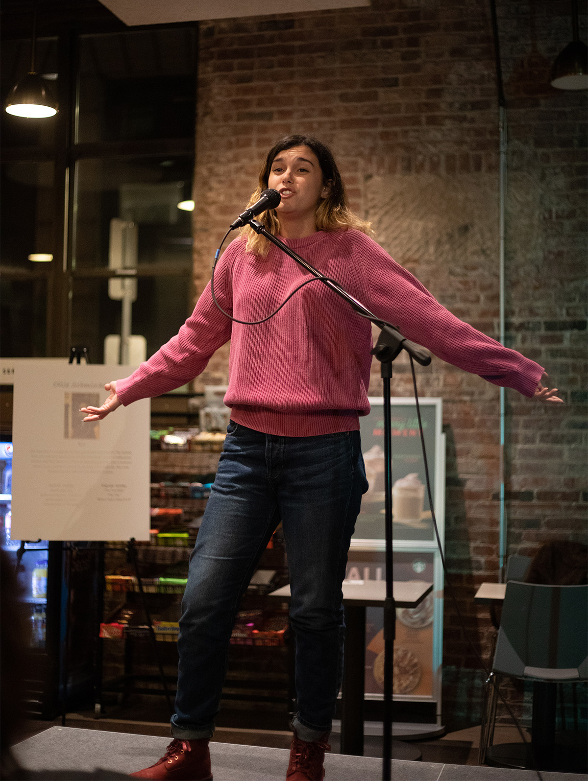 Pictured is the LGBTQIA poetry event held at Point Perk in December 2019. Photo by Hannah Johnston