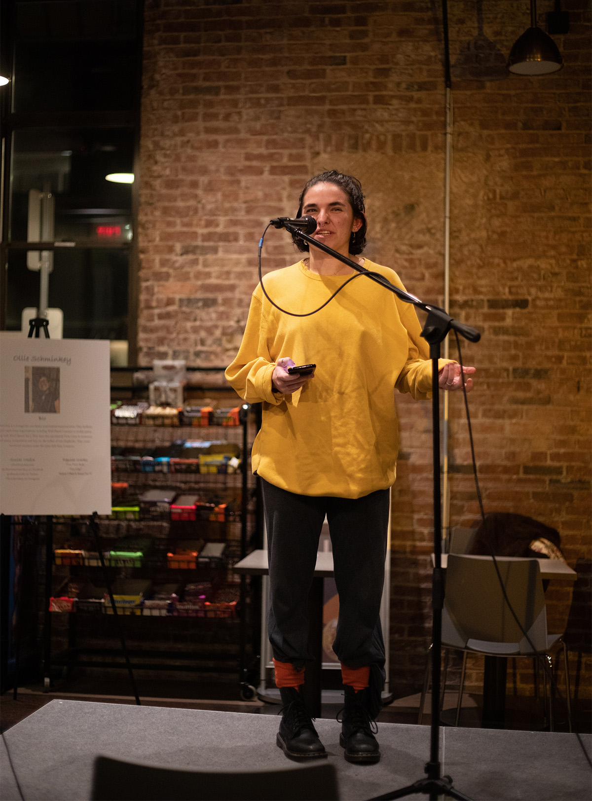 Pictured is the LGBTQIA poetry event held at Point Perk in December 2019. Photo by Hannah Johnston