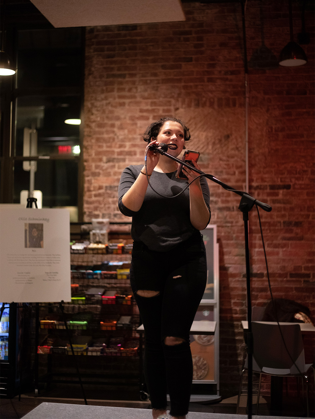 Pictured is the LGBTQIA poetry event held at Point Perk in December 2019. Photo by Hannah Johnston