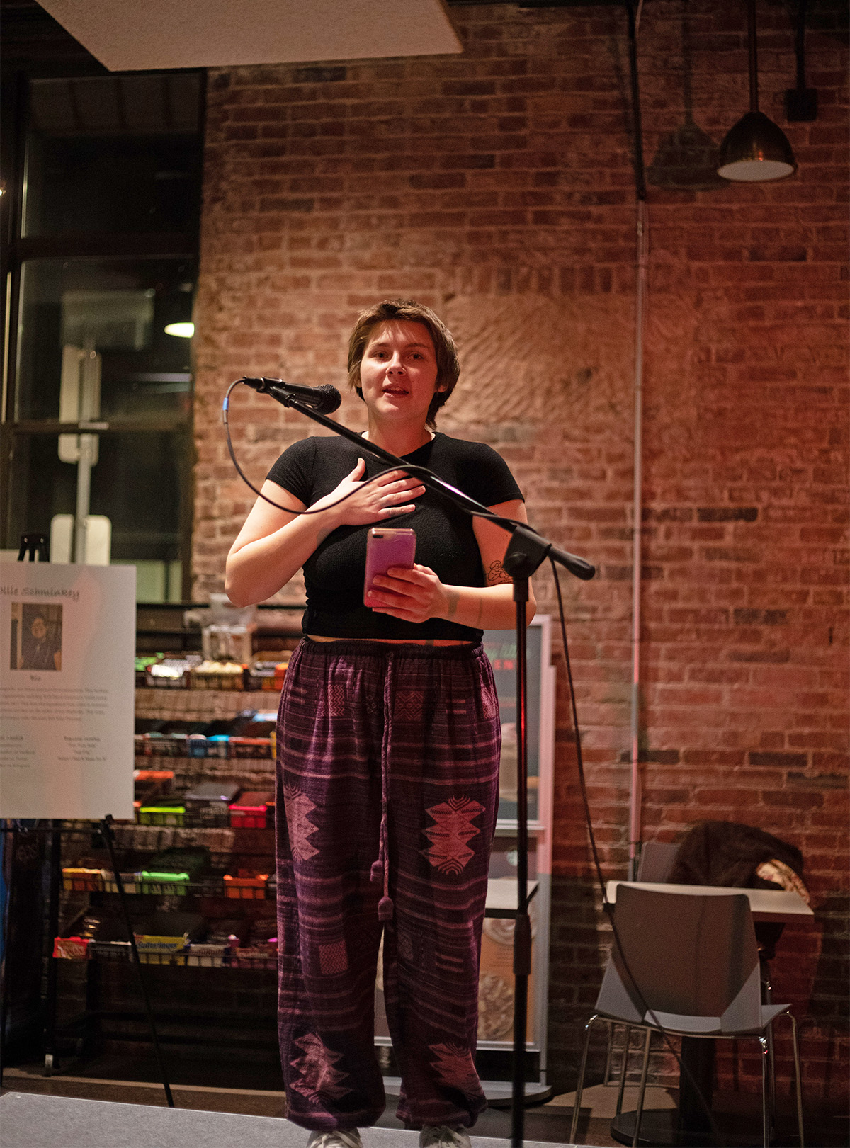 Pictured is the LGBTQIA poetry event held at Point Perk in December 2019. Photo by Hannah Johnston