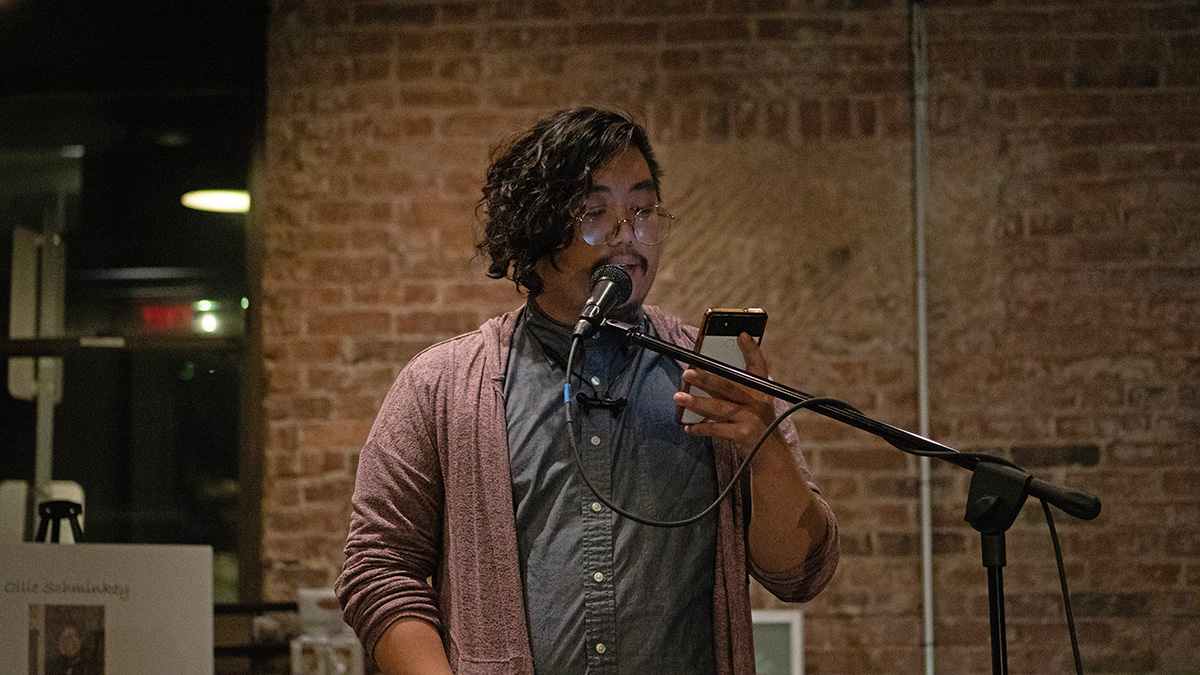 Pictured is the LGBTQIA poetry event held at Point Perk in December 2019. Photo by Hannah Johnston