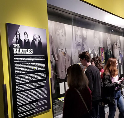 Pictured are Point Park students at the Rock & Roll Hall of Fame. | Photo submitted by Jehnie Burns, Ph.D.