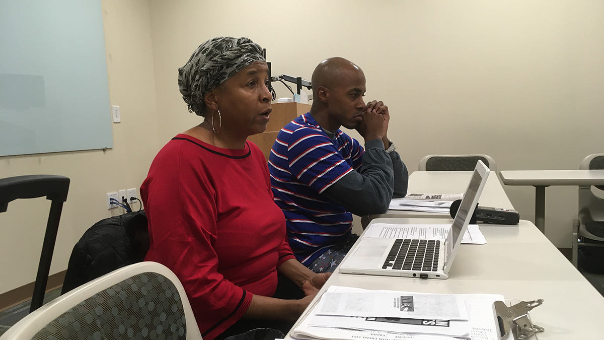 Pictured are human rights advocate Shandre Delaney and Carrington Keys. Photo by Robert Ross, Ph.D.