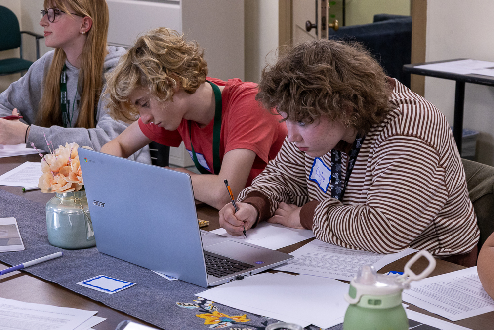 Pictured are students at the 2026 Creative Writing Camp at Point Park University.