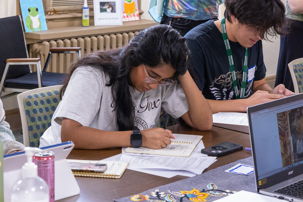 Pictured are students at the 2026 Creative Writing Camp at Point Park University.
