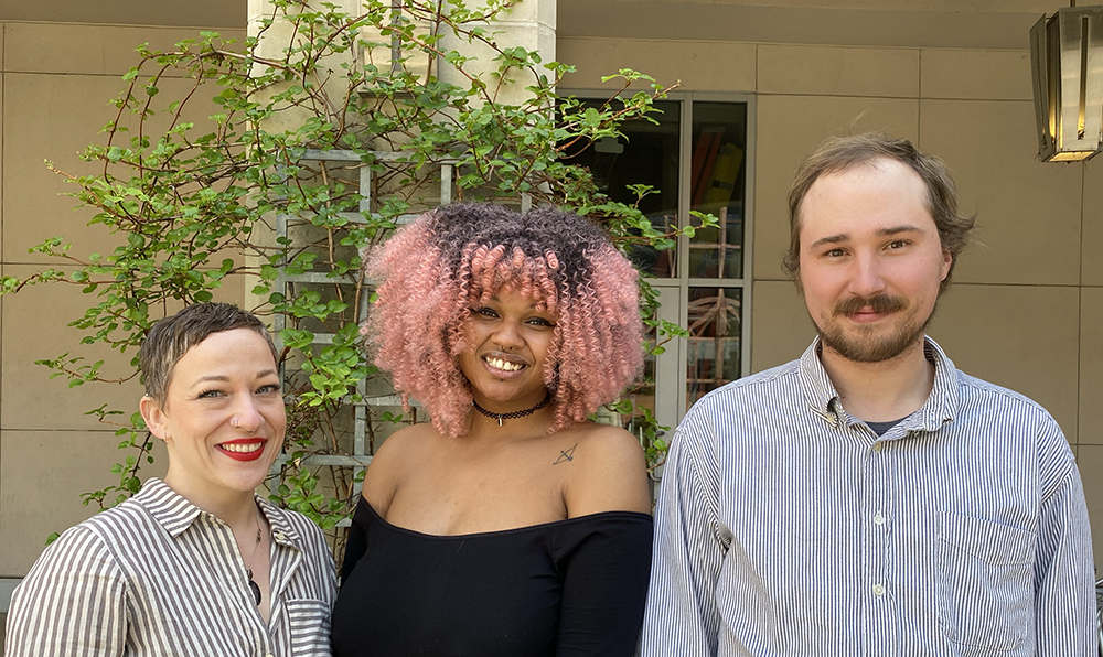 Pictured are Hannah Felix, Tatyana Johnson and Samuel Merhaut. Photo by Nicole Chynoweth