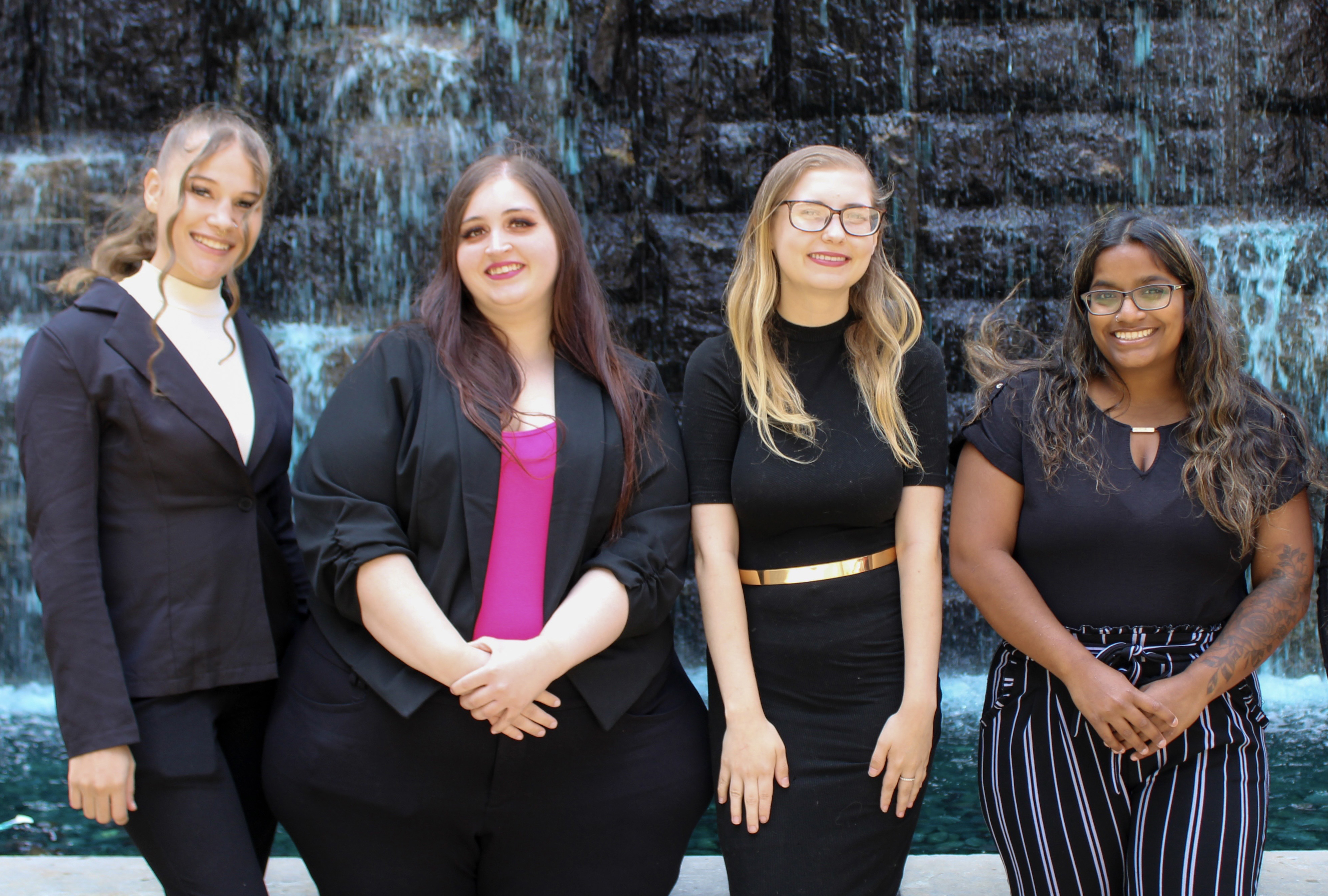 Pictured from left to right are students Cerissa Page, Alyssa Thomas, Alexis Benhart and Emily Dhanvada.