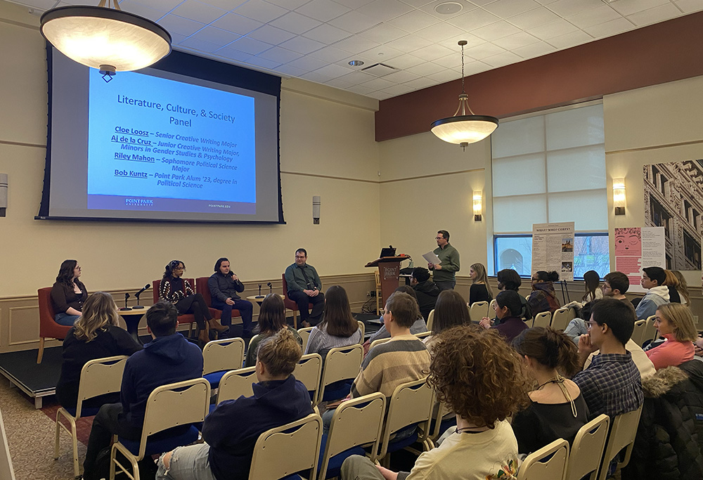Pictured are students at the Literature, Culture and Society Career and Internship Summit. Photo by Nicole Chynoweth.