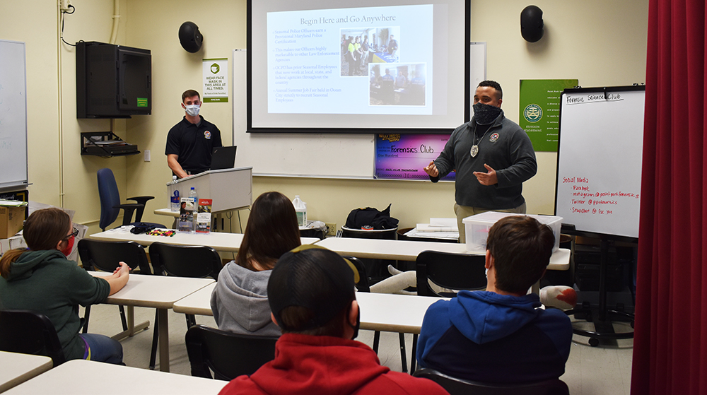 Pictured are Officers Justin Koser and Yovanny Ramirez. Photo by Nicole Chynoweth.