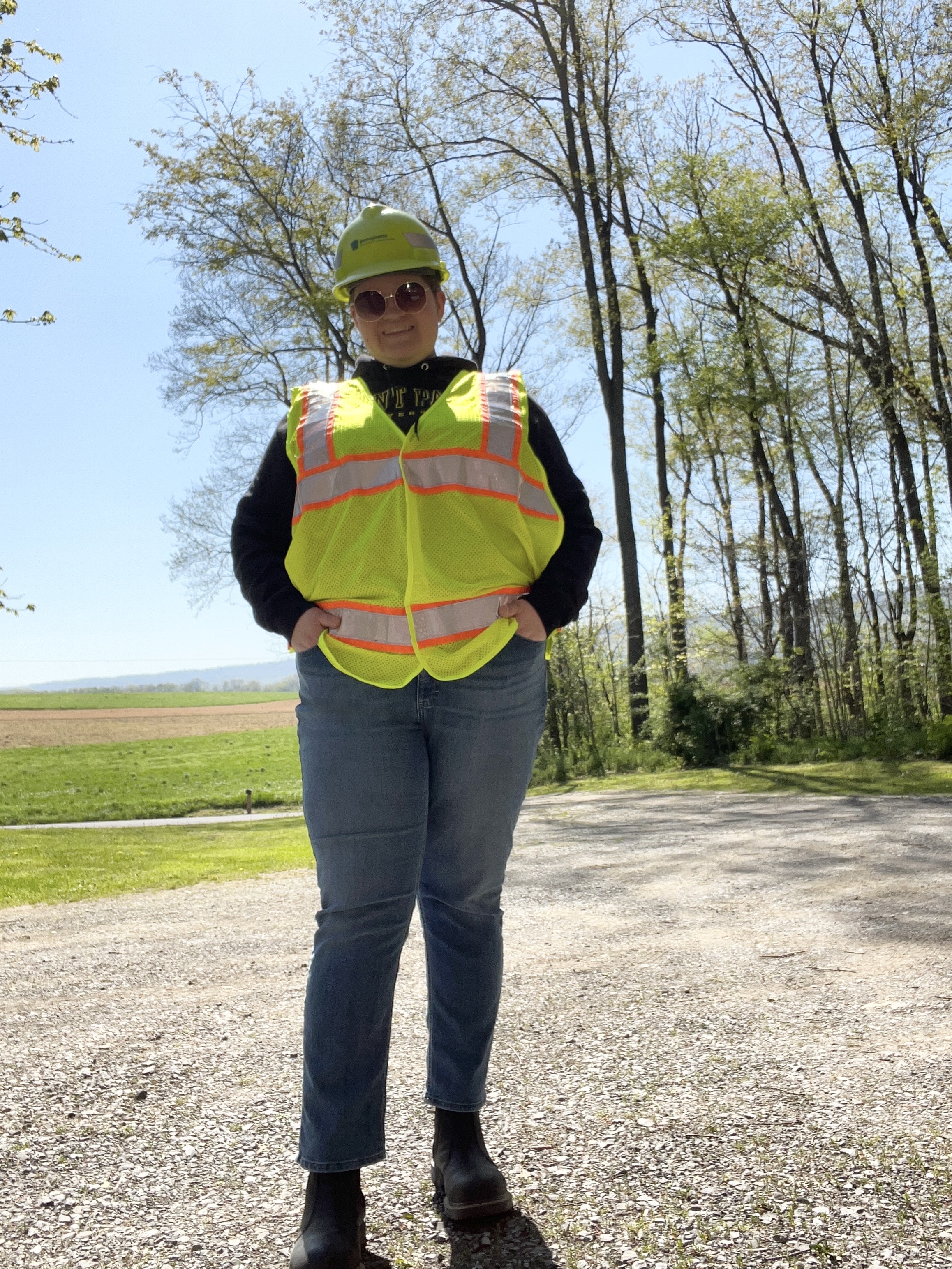 Pictured is Amanda Wiest at her internship with PennDOT. Submitted photo.