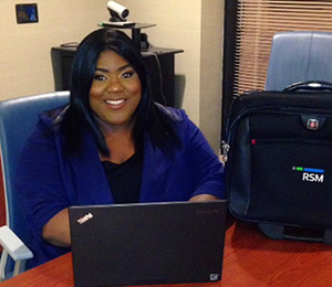 Pictured is co-op student Darnita Holmes. Photo submitted by Holmes.