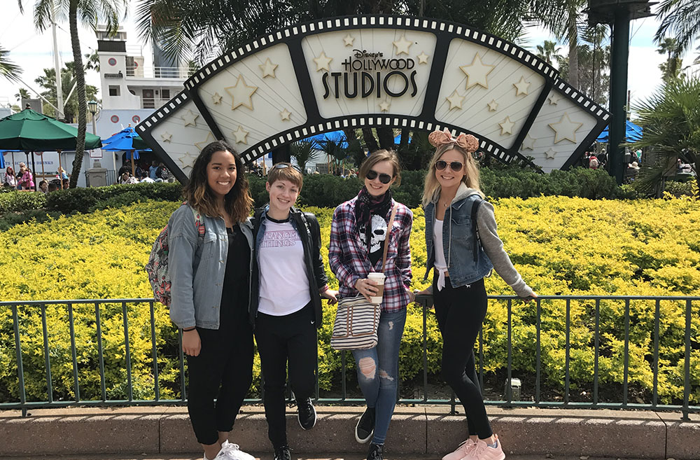 Pictured are Point Park business majors at Hollywood Studios. 