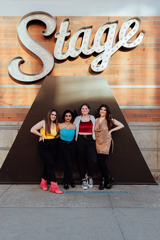 Pictured are SAEM students and Pioneer Records staff Delaney Metikosh, Sandamini Sinley, Olivia Davis and Anna Hazo. Photo by Ethan Stoner.